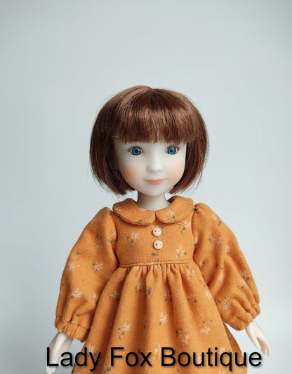 Cozy Autumn Dress Doll Clothes Pattern For 12" Siblies Dolls