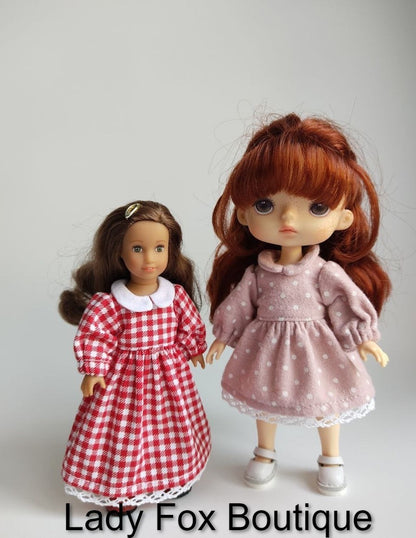 Cozy Autumn Dress Doll Clothes Pattern For 6 Inch AG Mini Dolls
