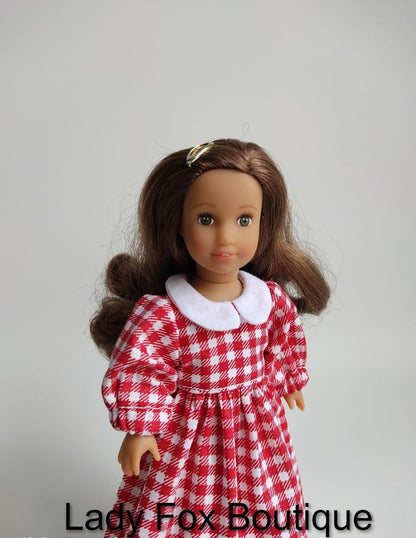 Cozy Autumn Dress Doll Clothes Pattern For 6 Inch AG Mini Dolls