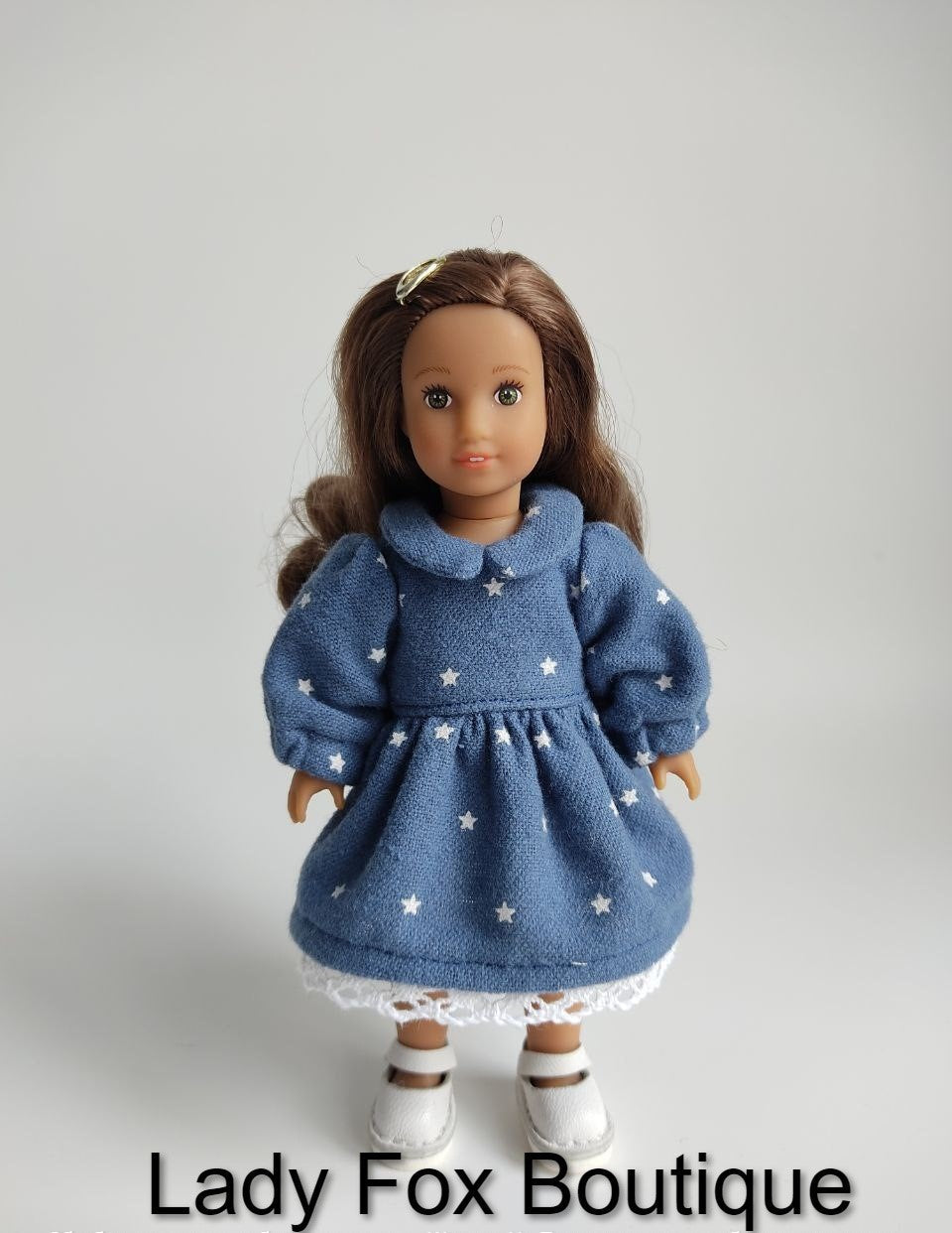 Cozy Autumn Dress Doll Clothes Pattern For 6 Inch AG Mini Dolls