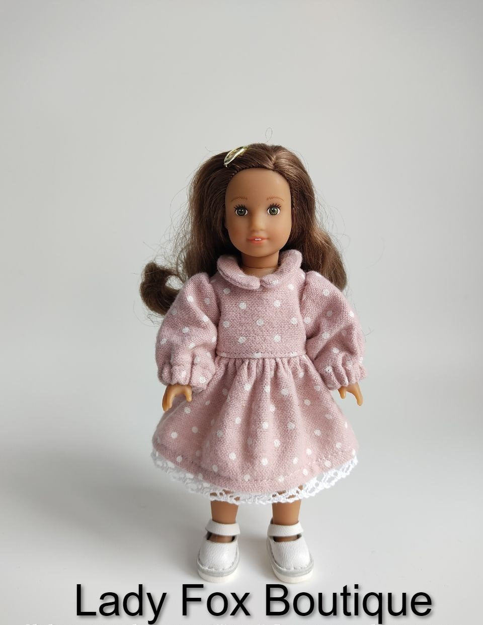 Cozy Autumn Dress Doll Clothes Pattern For 6 Inch AG Mini Dolls