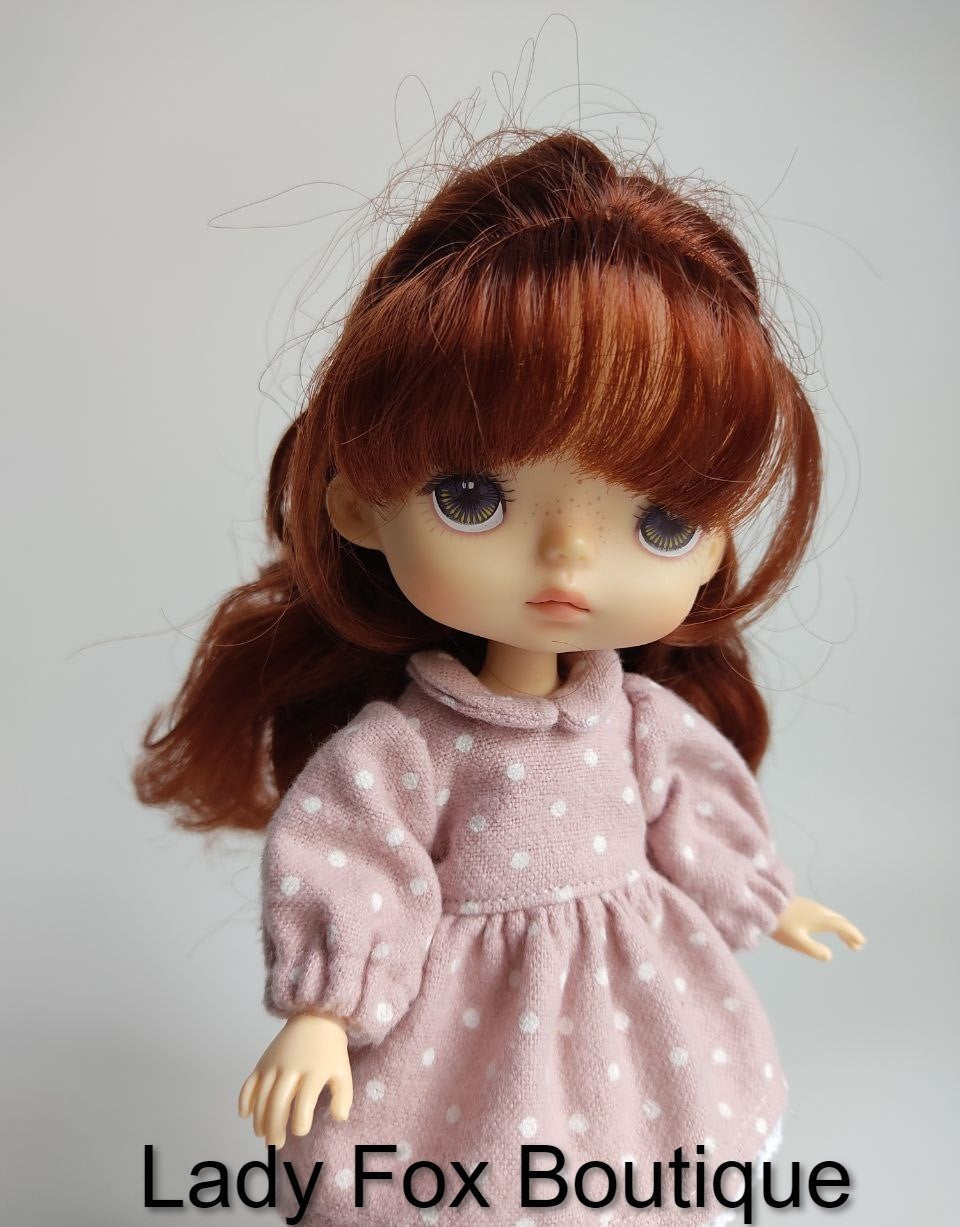Cozy Autumn Dress Doll Clothes Pattern For 6 Inch AG Mini Dolls