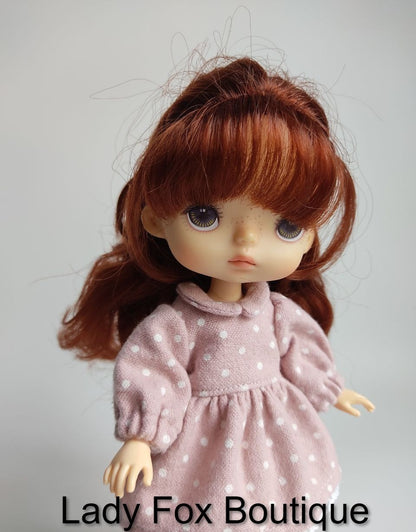Cozy Autumn Dress Doll Clothes Pattern For 6 Inch AG Mini Dolls