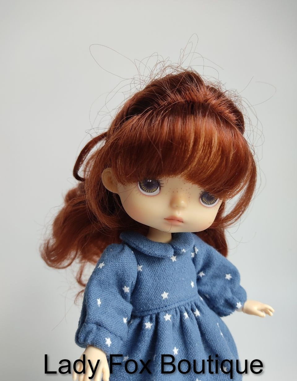 Cozy Autumn Dress Doll Clothes Pattern For 6 Inch AG Mini Dolls