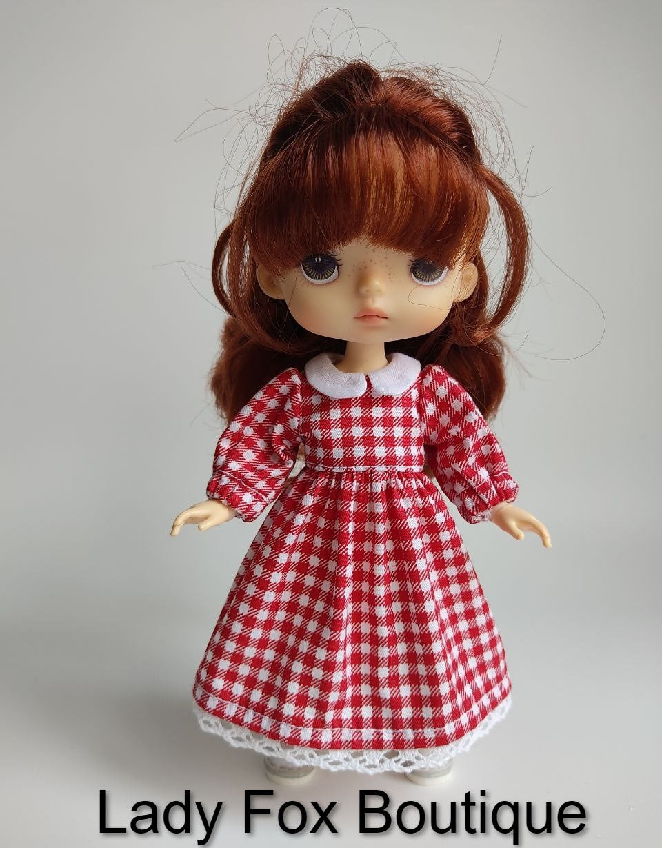Cozy Autumn Dress Doll Clothes Pattern For 6 Inch AG Mini Dolls