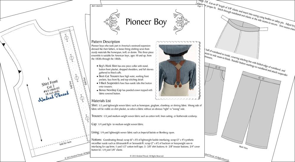 Pioneer Boy 18" Doll Clothes