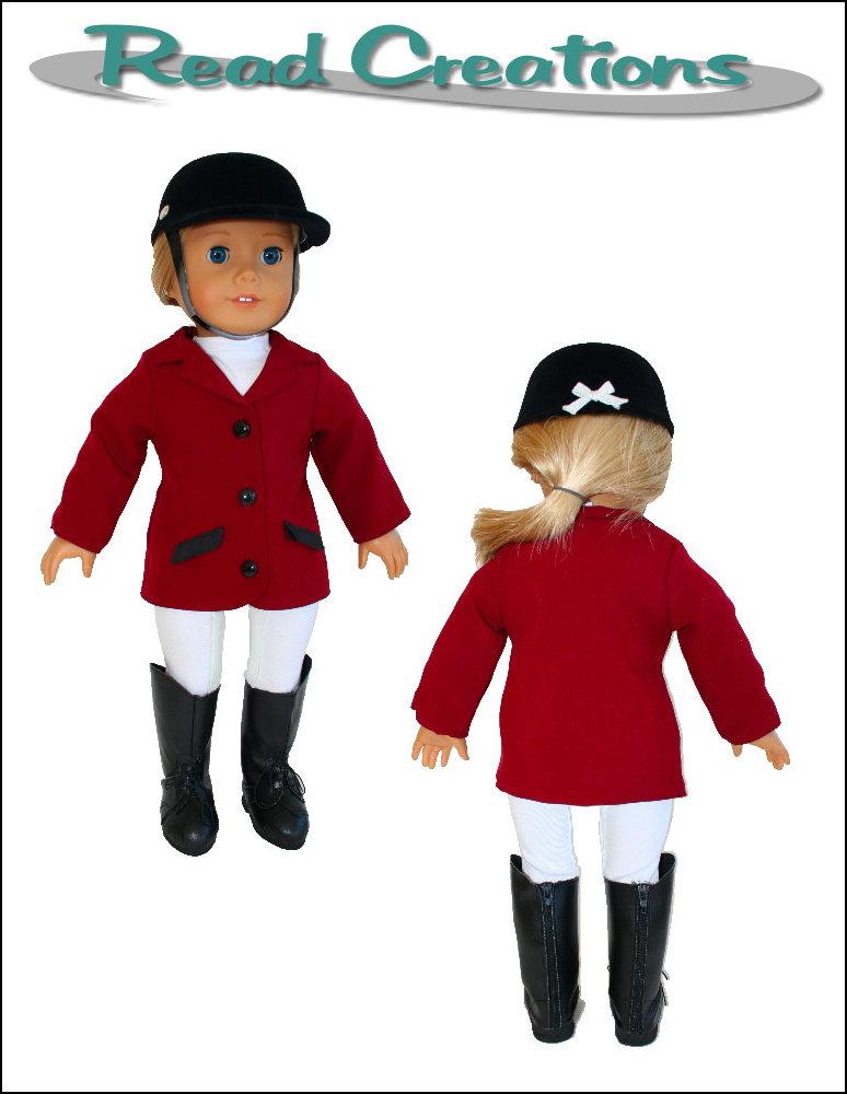 Riding Jacket 18" Doll Clothes Pattern