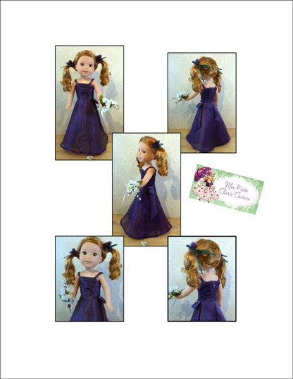 Emerald Beauty Dress 14.5" Doll Clothes Pattern