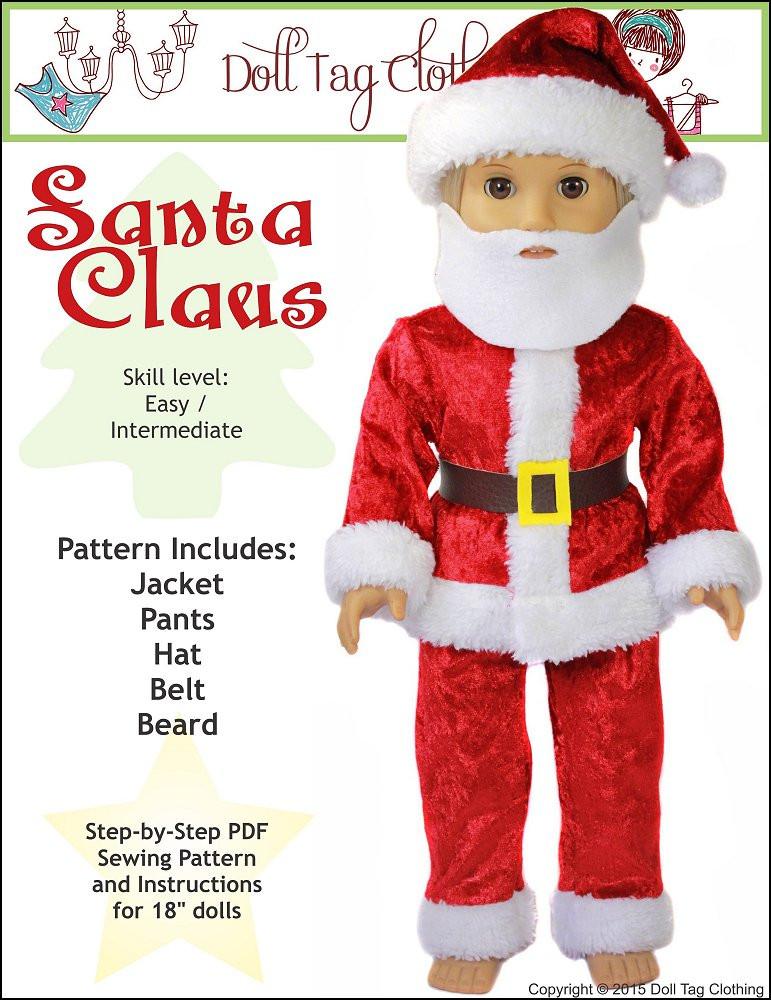 Santa Claus 18" Doll Clothes Pattern