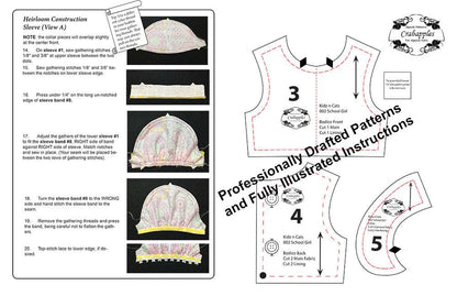 School Girl Dresses Pattern for Kidz N Cats Dolls