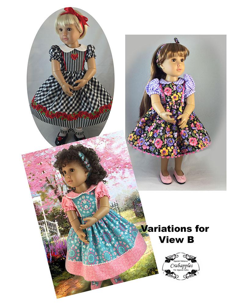 School Girl Dresses Pattern for Kidz N Cats Dolls