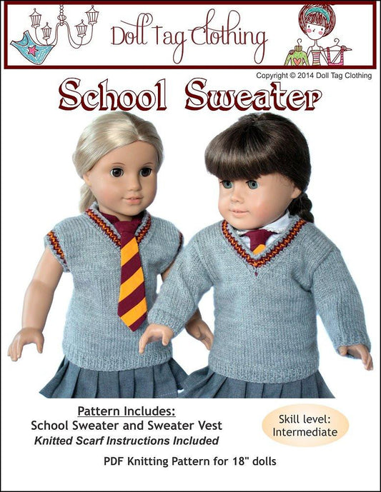 School Sweater 18" Doll Clothes