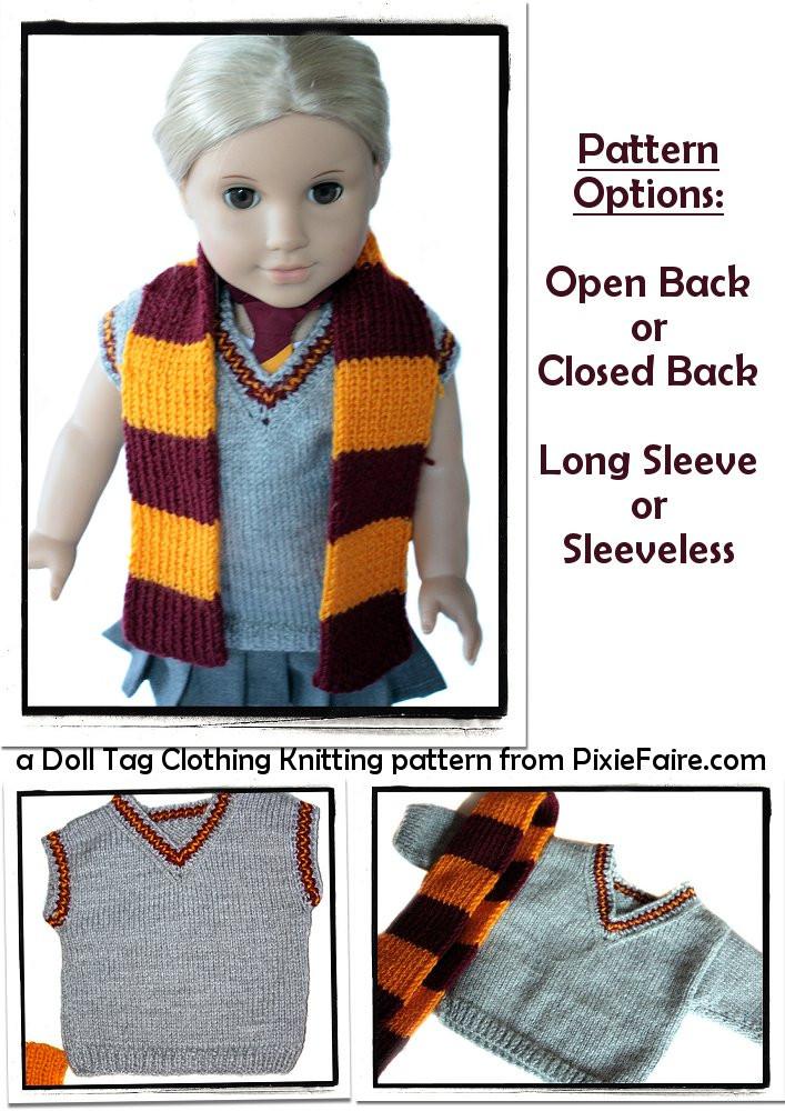School Sweater 18" Doll Clothes