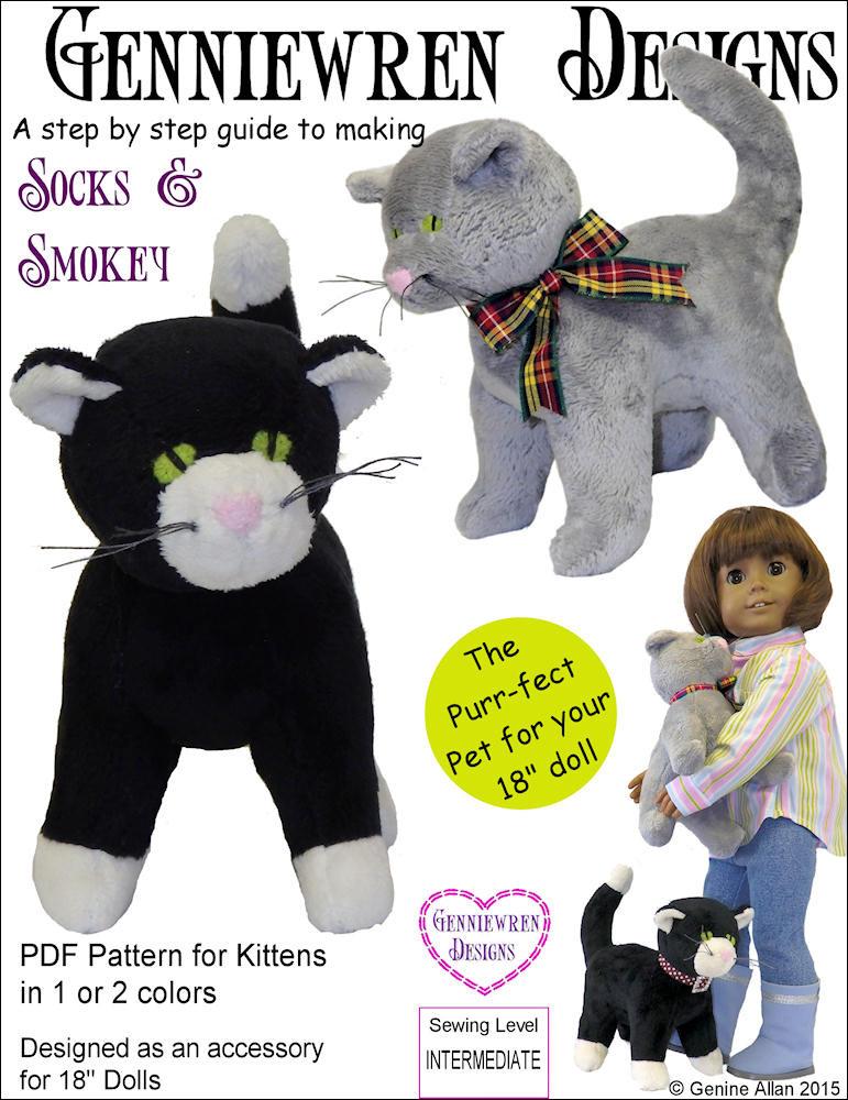 Socks & Smokey 18" Doll Pet Pattern