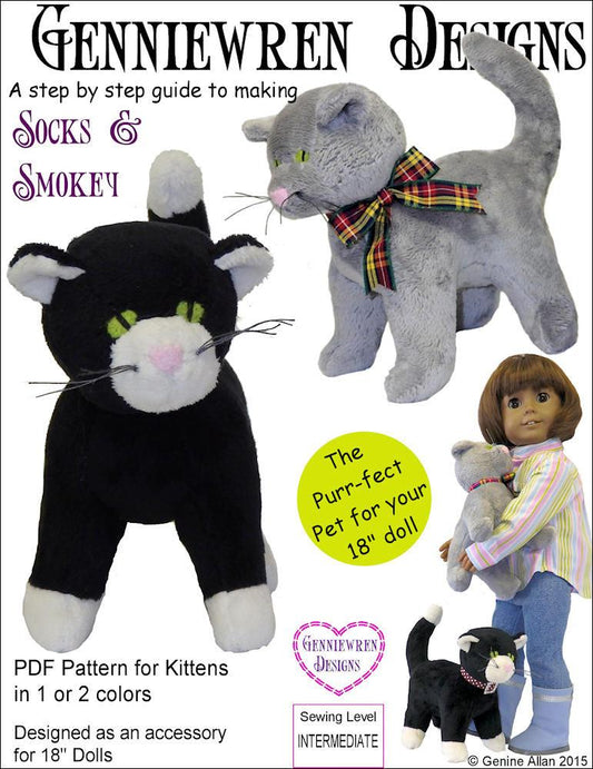 Socks & Smokey 18" Doll Pet Pattern