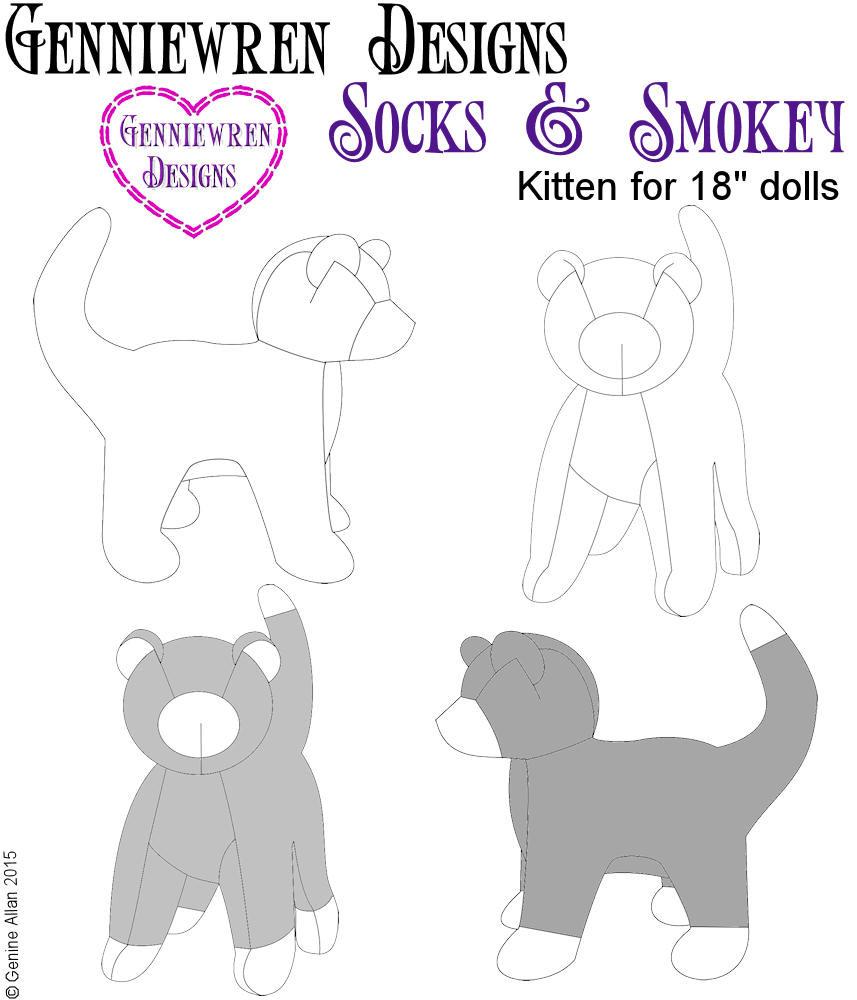 Socks & Smokey 18" Doll Pet Pattern