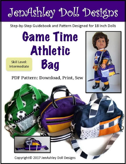 Game Time Athletic Bag 14-18" Doll Accessory Pattern