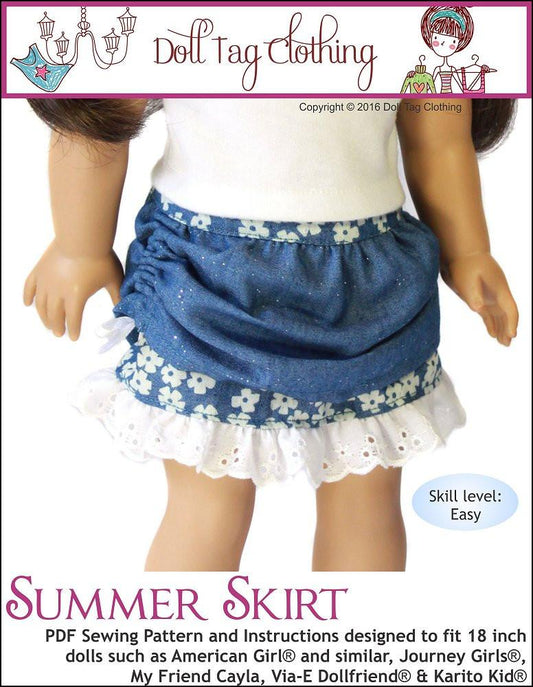 Summer Skirt 18" Doll Clothes