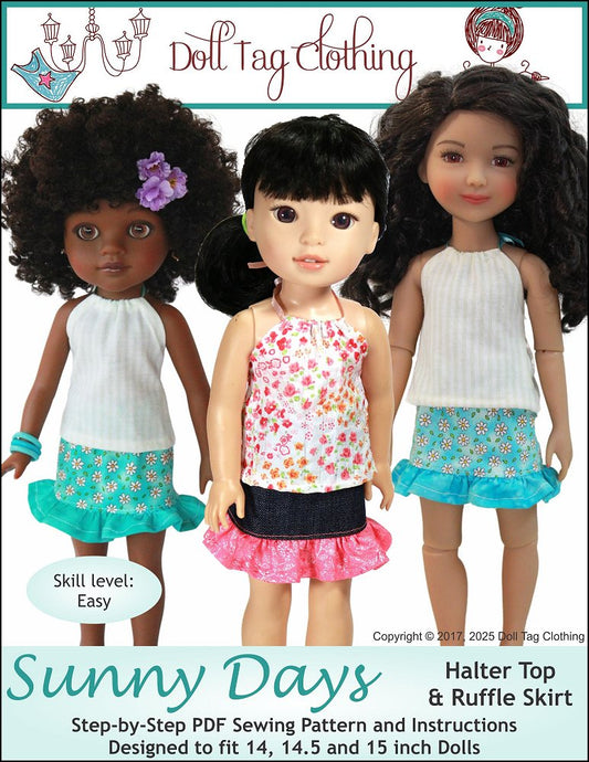 Sunny Days Skirt and Top 14 to 15 inch dolls