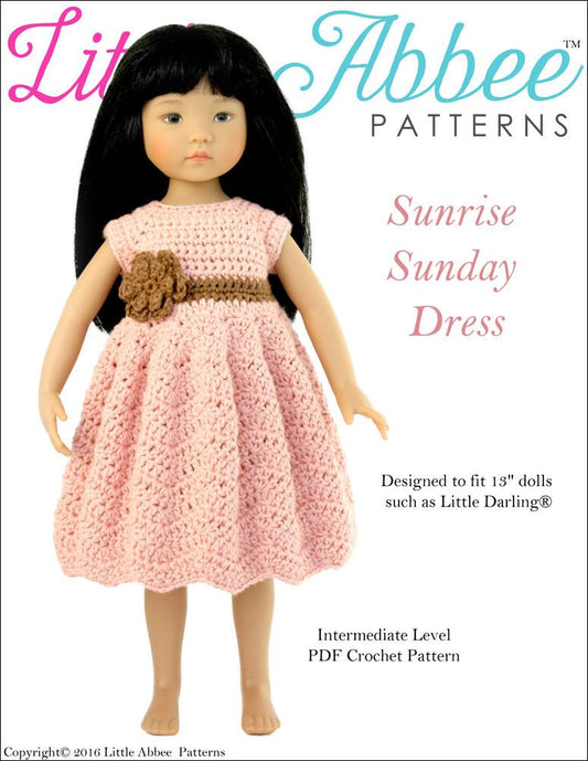 Sunrise Sunday Dress for Little Darling Dolls