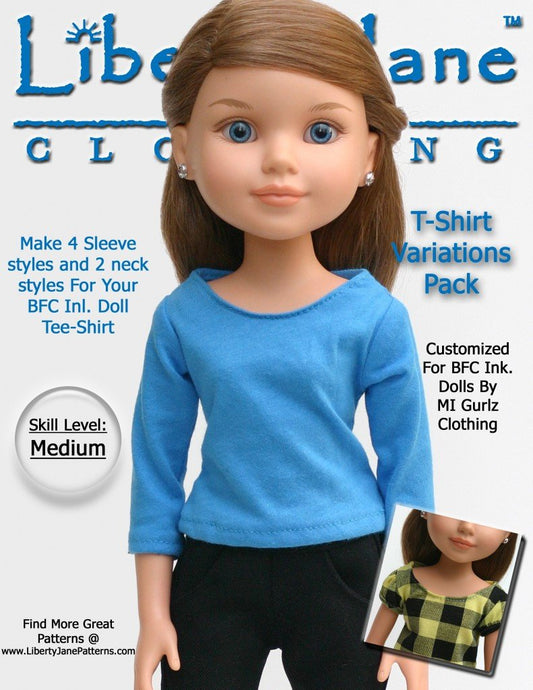 T-Shirt Variations Pattern For BFC Ink Dolls