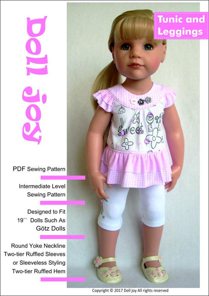 Tunic and Leggings Pattern for 19" Gotz Dolls