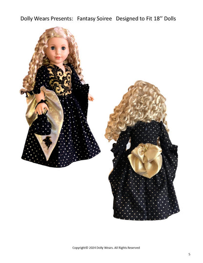 Fantasy Soiree 18" Doll Clothes Pattern