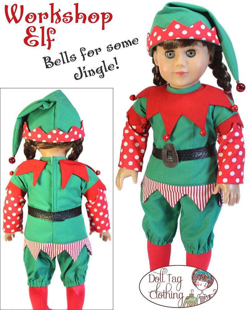 Workshop Elf 18" Doll Clothes Pattern