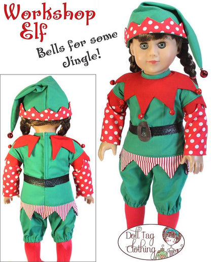 Workshop Elf 18" Doll Clothes Pattern