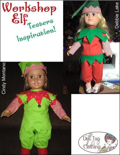 Workshop Elf 18" Doll Clothes Pattern